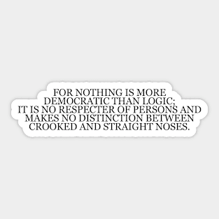 Friedrich Nietzsche  "The Gay Science" Book Quote Sticker